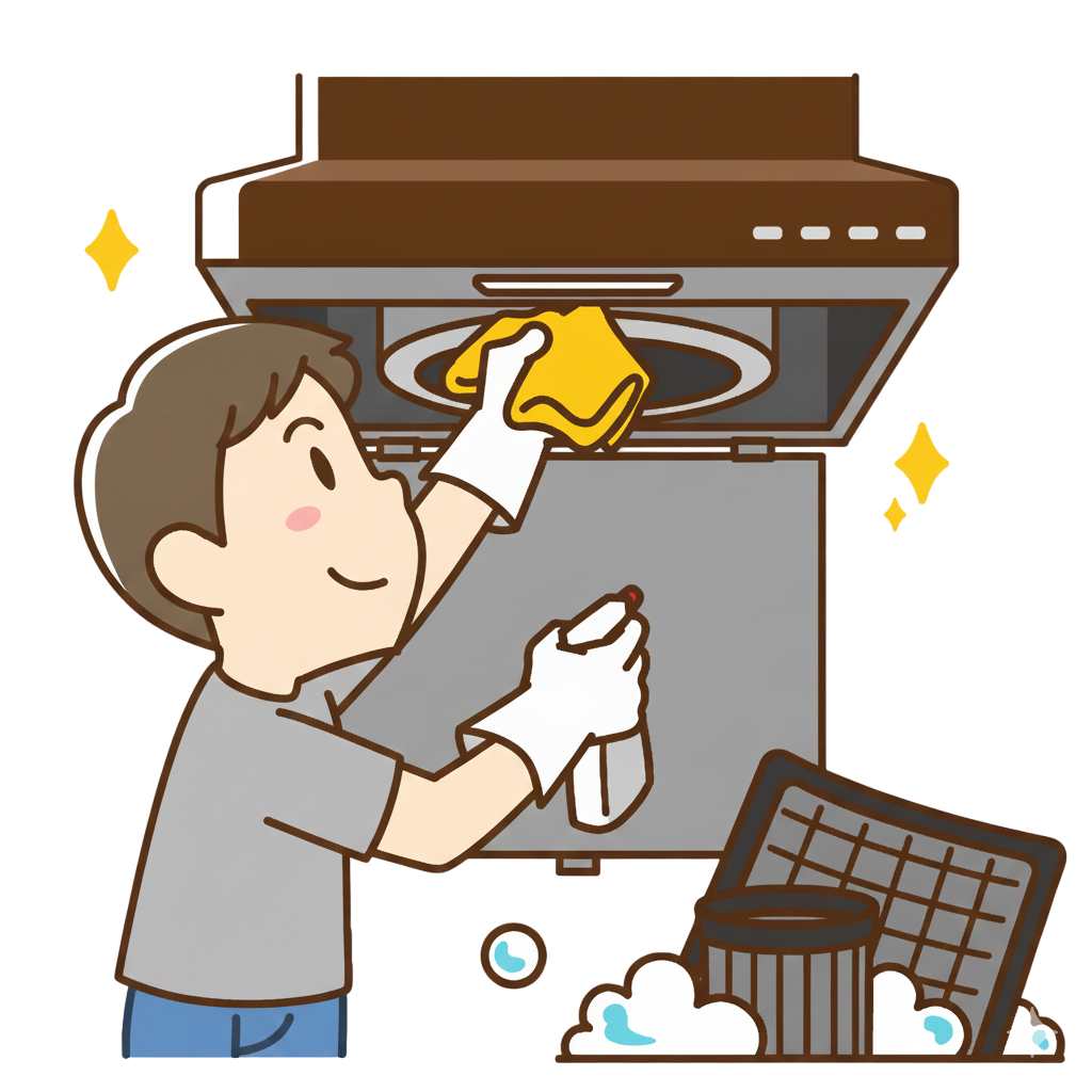 注文住宅キッチン大掃除