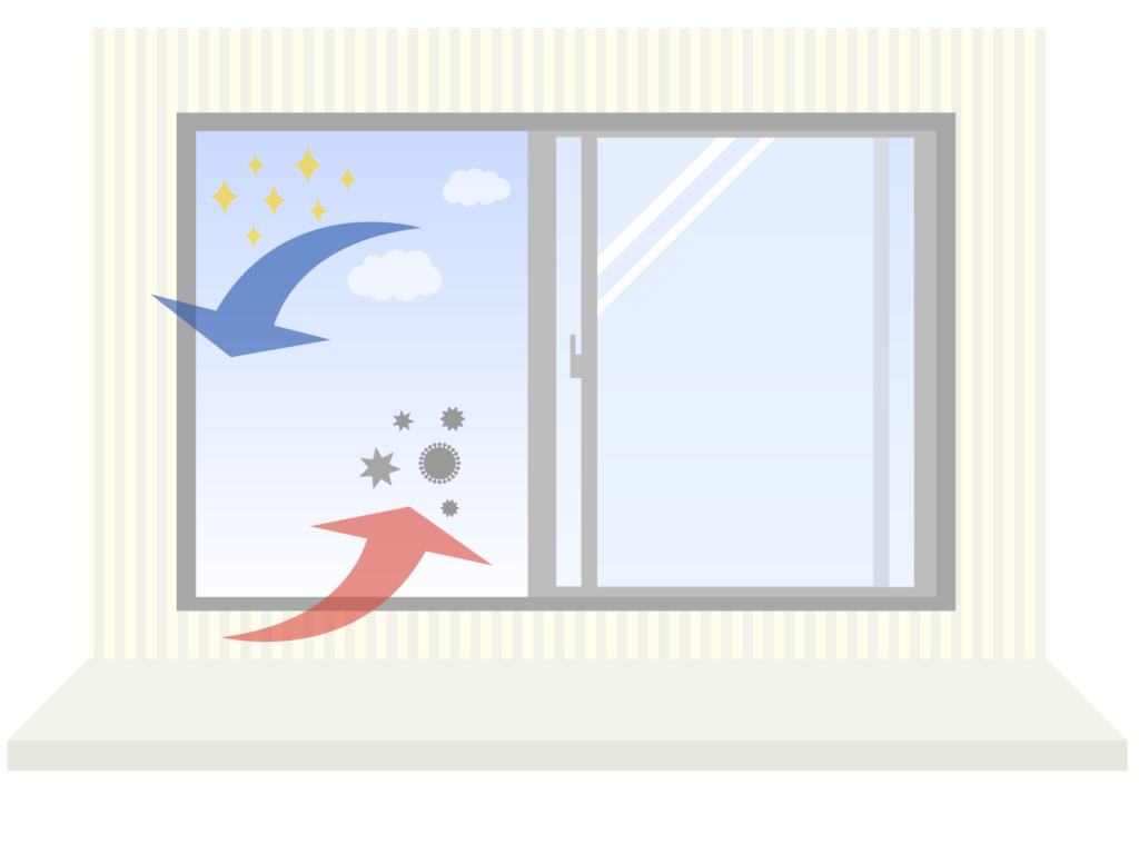 花粉の季節に上手に換気をする