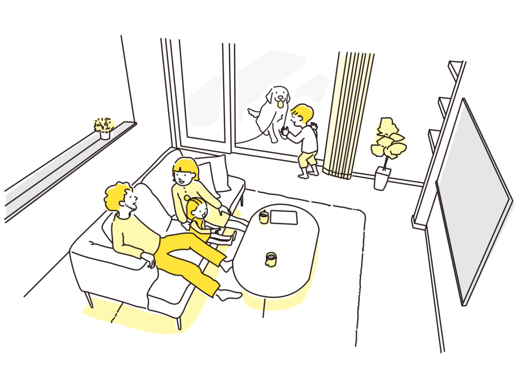 石巻　注文住宅のUA値　家族団らん