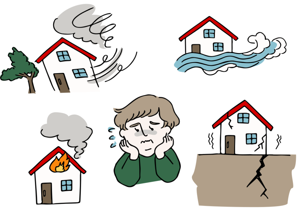 自然災害を心配する人