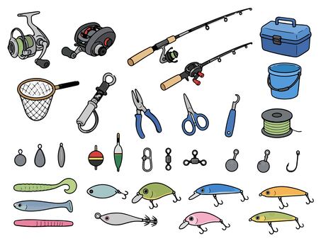 釣り道具のイラスト